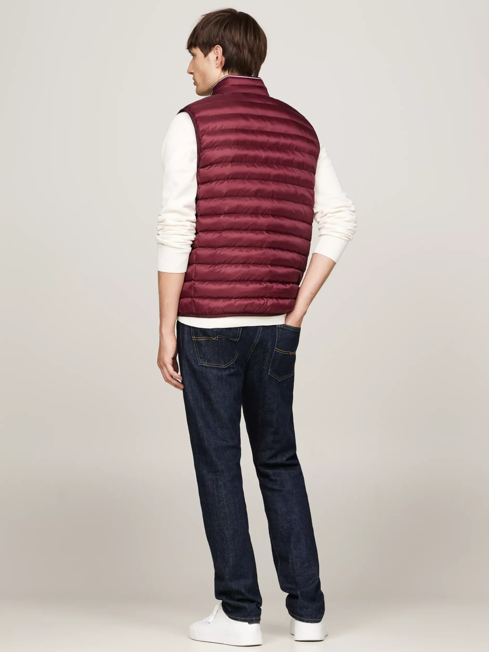Kurtki & Płaszcze*Tommy Hilfiger Ocieplany Nieprzemakalny Bezrękawnik DEEP ROUGE