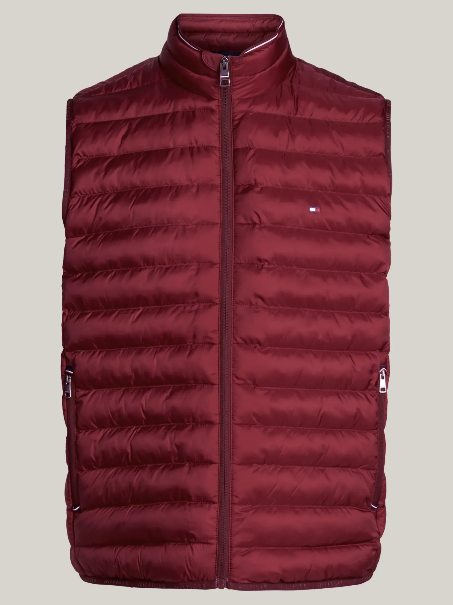 Kurtki & Płaszcze*Tommy Hilfiger Ocieplany Nieprzemakalny Bezrękawnik DEEP ROUGE