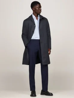 Garnitury I Kostiumy|Kurtki & Płaszcze*Tommy Hilfiger Ocieplany Płaszcz Z Kołnierzem BLUE