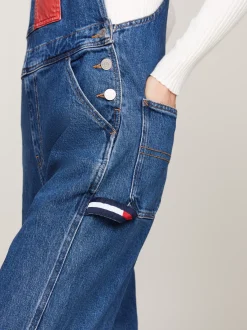Sukienki*Tommy Hilfiger Ogrodniczki Archive Z Szerokimi Nogawkami DENIM MEDIUM