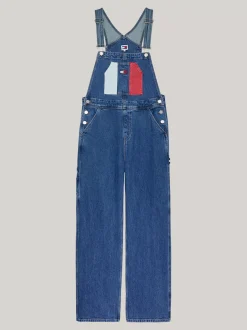 Sukienki*Tommy Hilfiger Ogrodniczki Archive Z Szerokimi Nogawkami DENIM MEDIUM