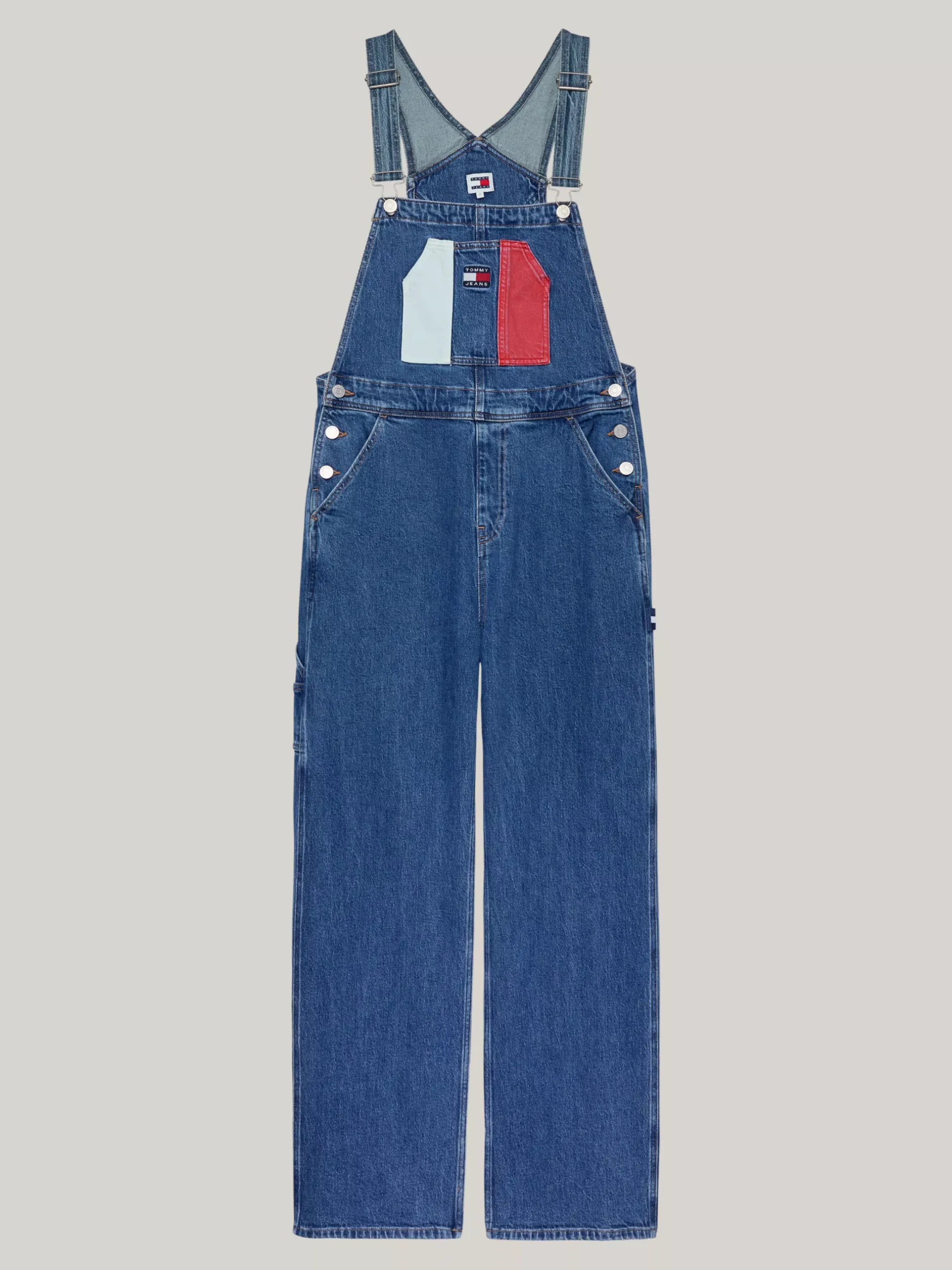 Sukienki*Tommy Hilfiger Ogrodniczki Archive Z Szerokimi Nogawkami DENIM MEDIUM