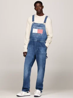 Jeansy*Tommy Hilfiger Ogrodniczki Ryan O Regularnym Kroju Z Flagą DENIM MEDIUM