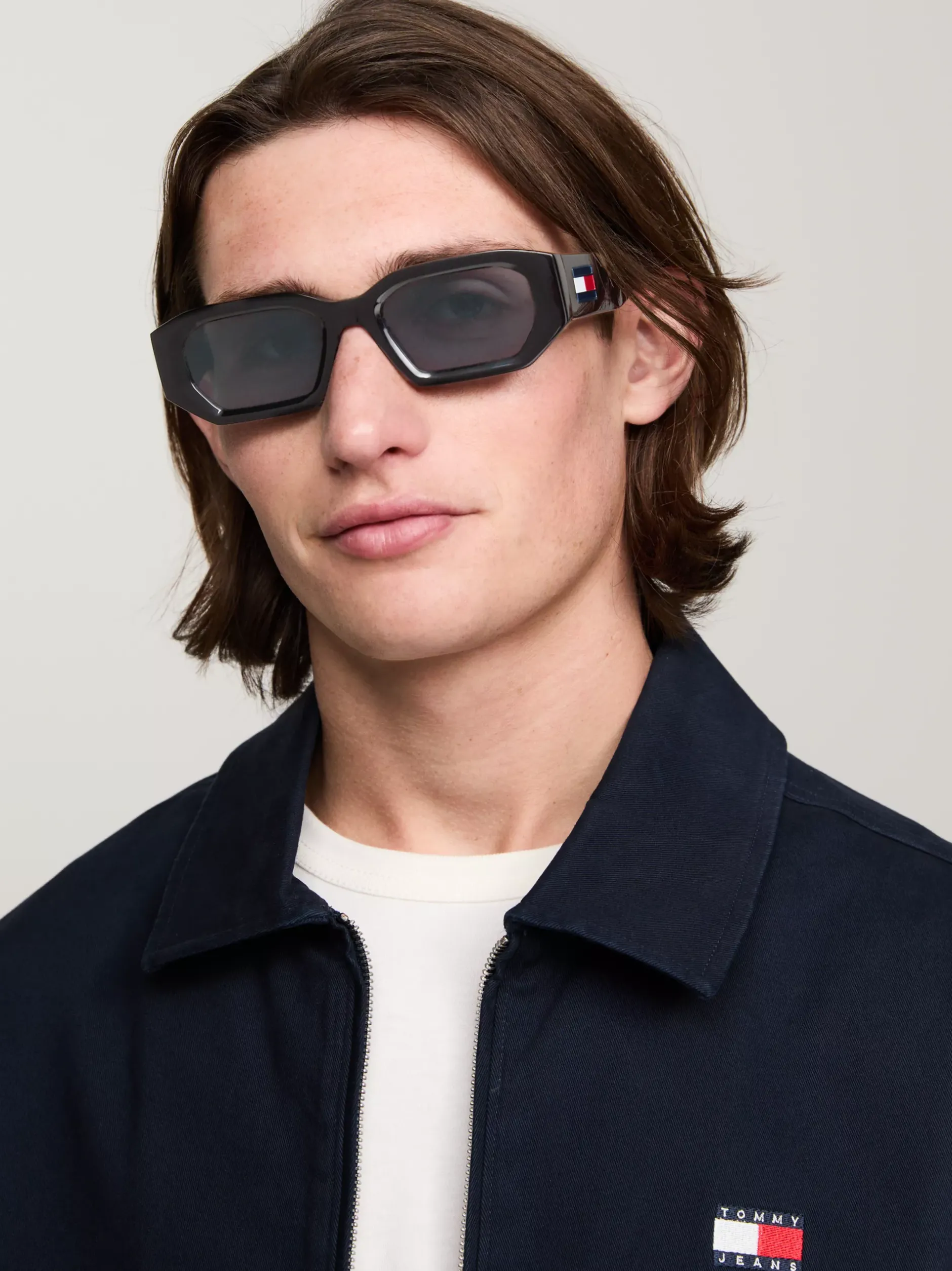 Okulary Przeciwsłoneczne|Okulary Przeciwsłoneczne*Tommy Hilfiger Ośmiokątne Okulary Przeciwsłoneczne BLACK
