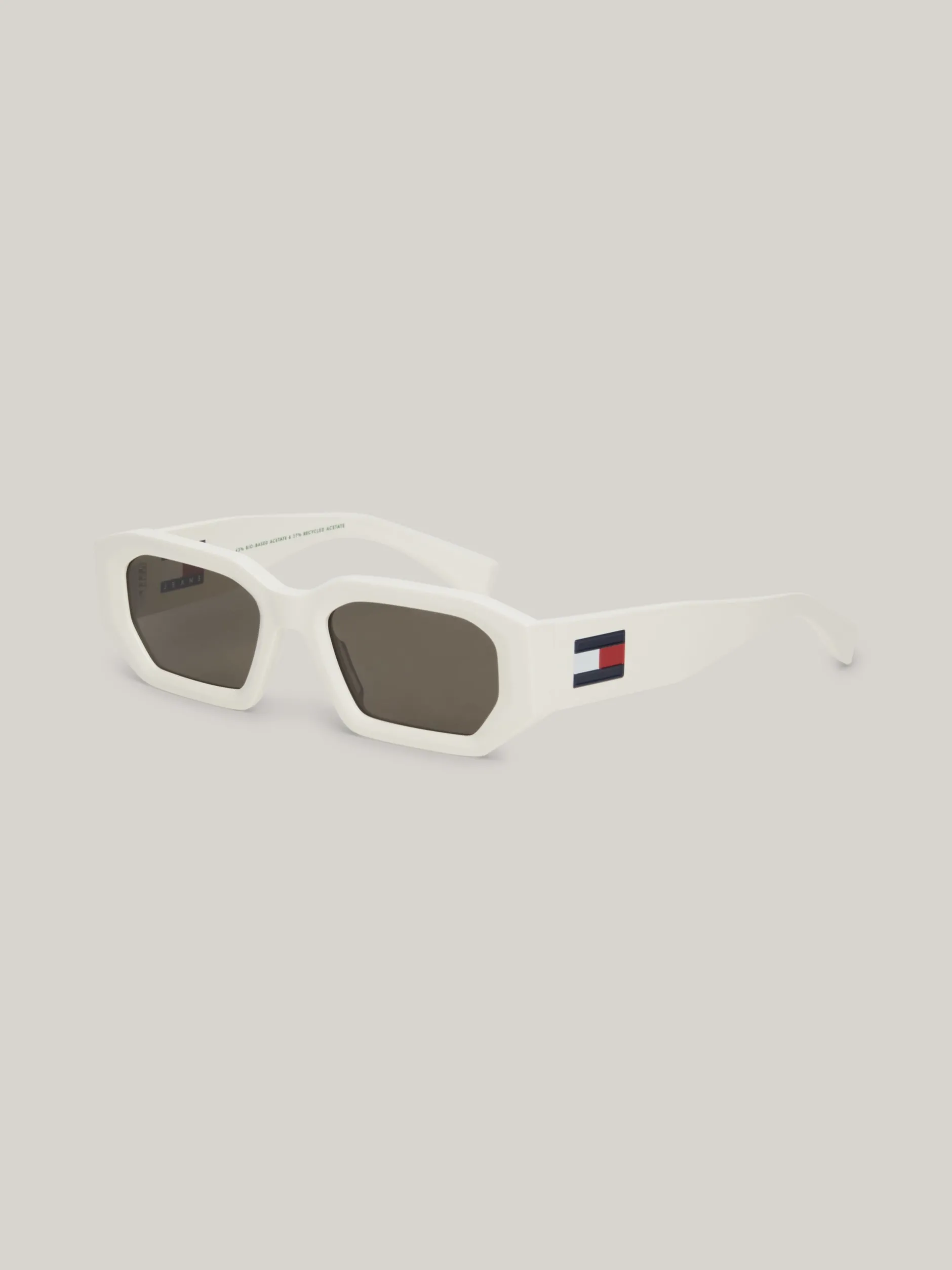 Okulary Przeciwsłoneczne|Okulary Przeciwsłoneczne*Tommy Hilfiger Ośmiokątne Okulary Przeciwsłoneczne WHITE