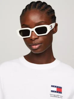 Okulary Przeciwsłoneczne|Okulary Przeciwsłoneczne*Tommy Hilfiger Ośmiokątne Okulary Przeciwsłoneczne WHITE