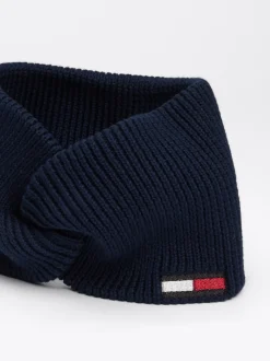 Czapki I Szaliki*Tommy Hilfiger Opaska Na Głowę Ze Skręconym Przodem DARK NIGHT NAVY