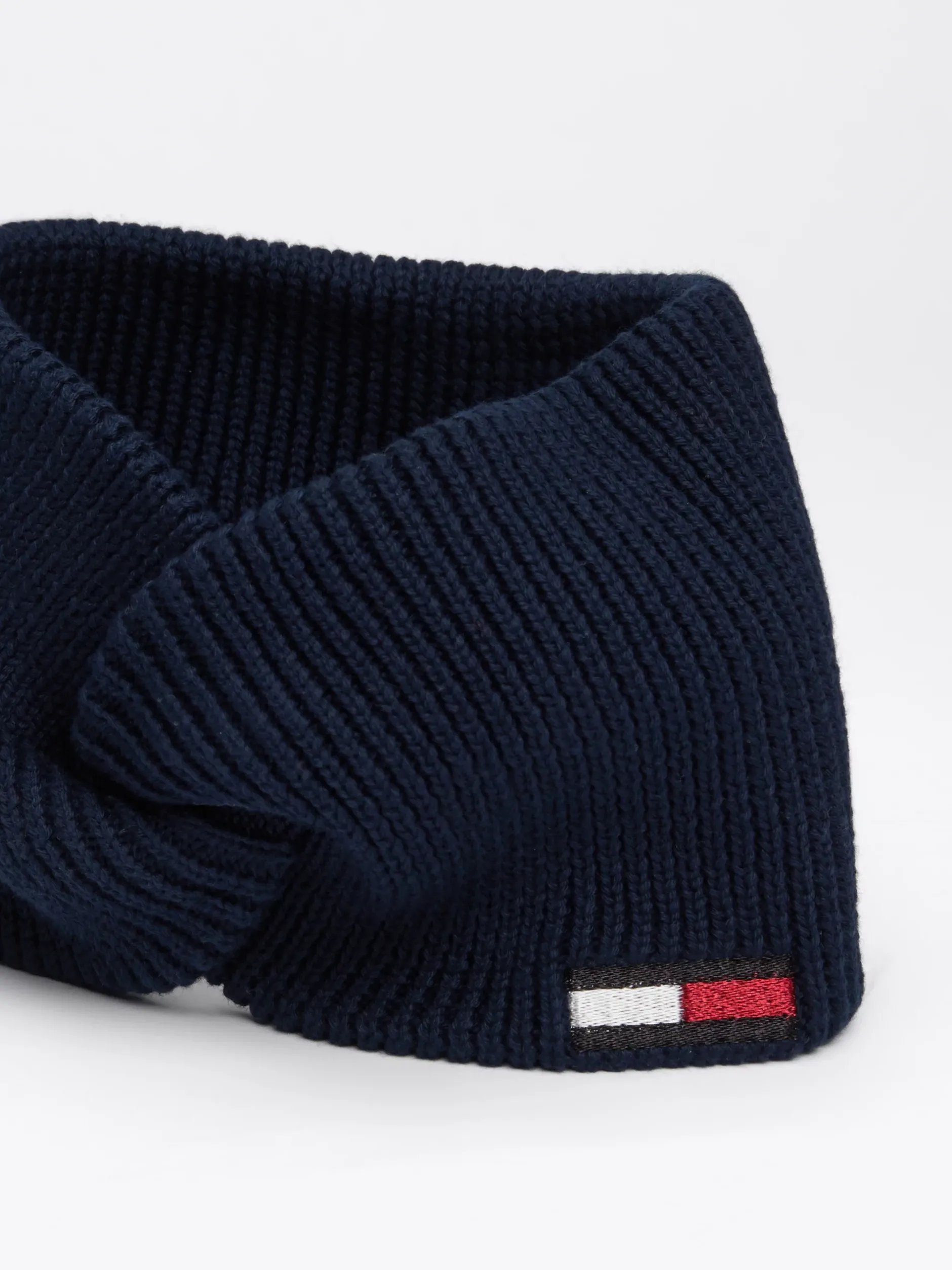 Czapki I Szaliki*Tommy Hilfiger Opaska Na Głowę Ze Skręconym Przodem DARK NIGHT NAVY