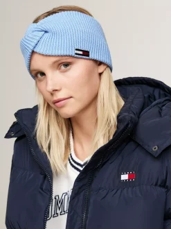 Czapki I Szaliki*Tommy Hilfiger Opaska Na Głowę Ze Skręconym Przodem VESSEL BLUE