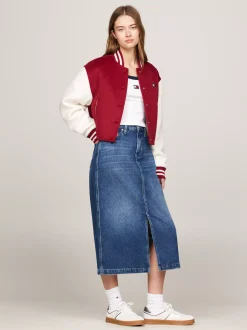 Spódnice*Tommy Hilfiger Ołówkowa Spódnica Claire O Długości Midi DENIM MEDIUM