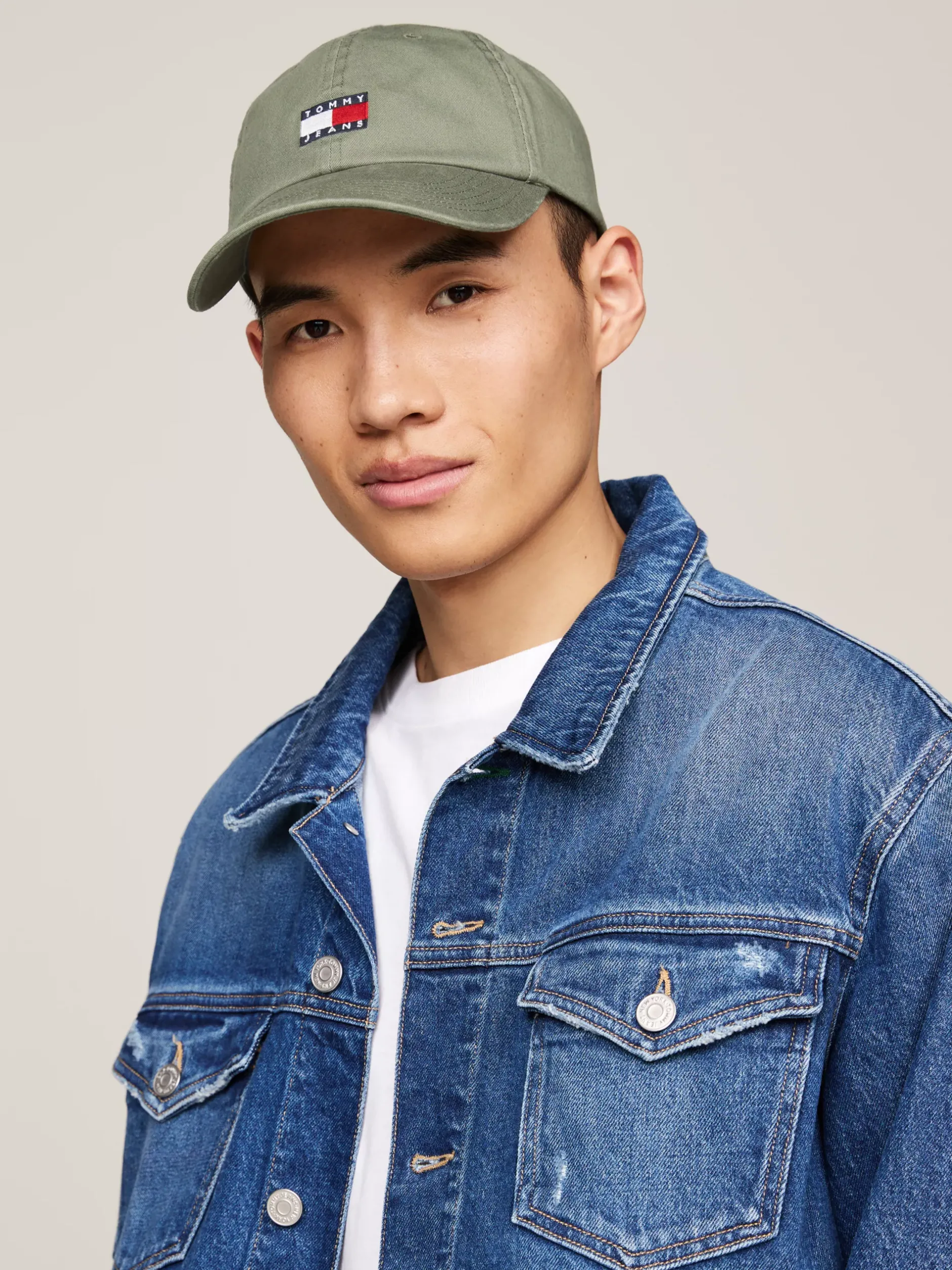 Czapki Z Daszkiem|Czapki I Szaliki*Tommy Hilfiger 6-panelowa Bejsbolówka Heritage WASHED ARMY