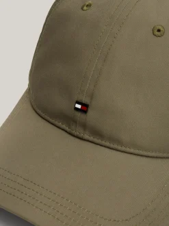 Czapki Z Daszkiem|Czapki I Szaliki*Tommy Hilfiger 6-panelowa Czapka Bejsbolowa Z Flagą Hilfiger UTILITY OLIVE
