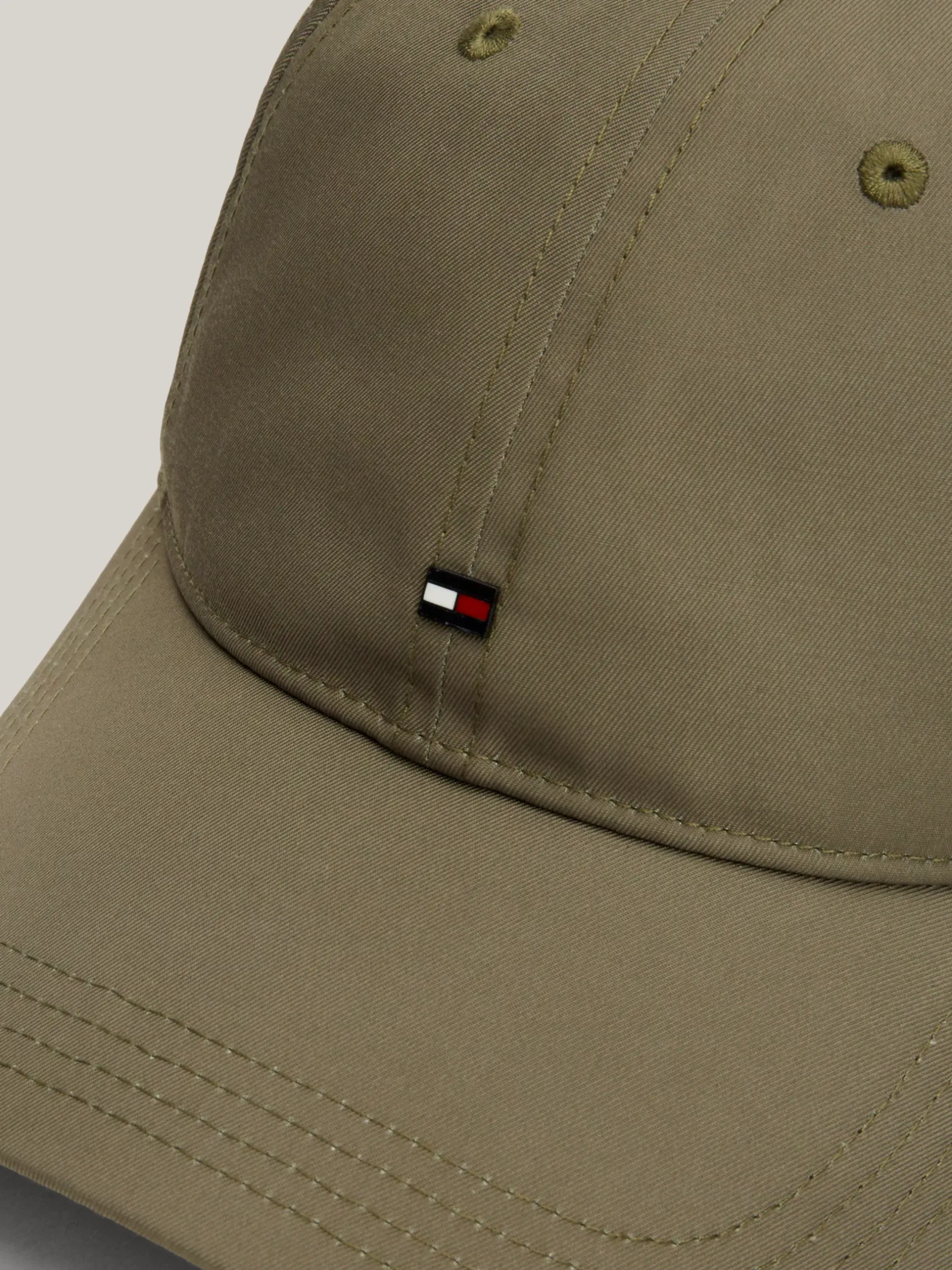 Czapki Z Daszkiem|Czapki I Szaliki*Tommy Hilfiger 6-panelowa Czapka Bejsbolowa Z Flagą Hilfiger UTILITY OLIVE