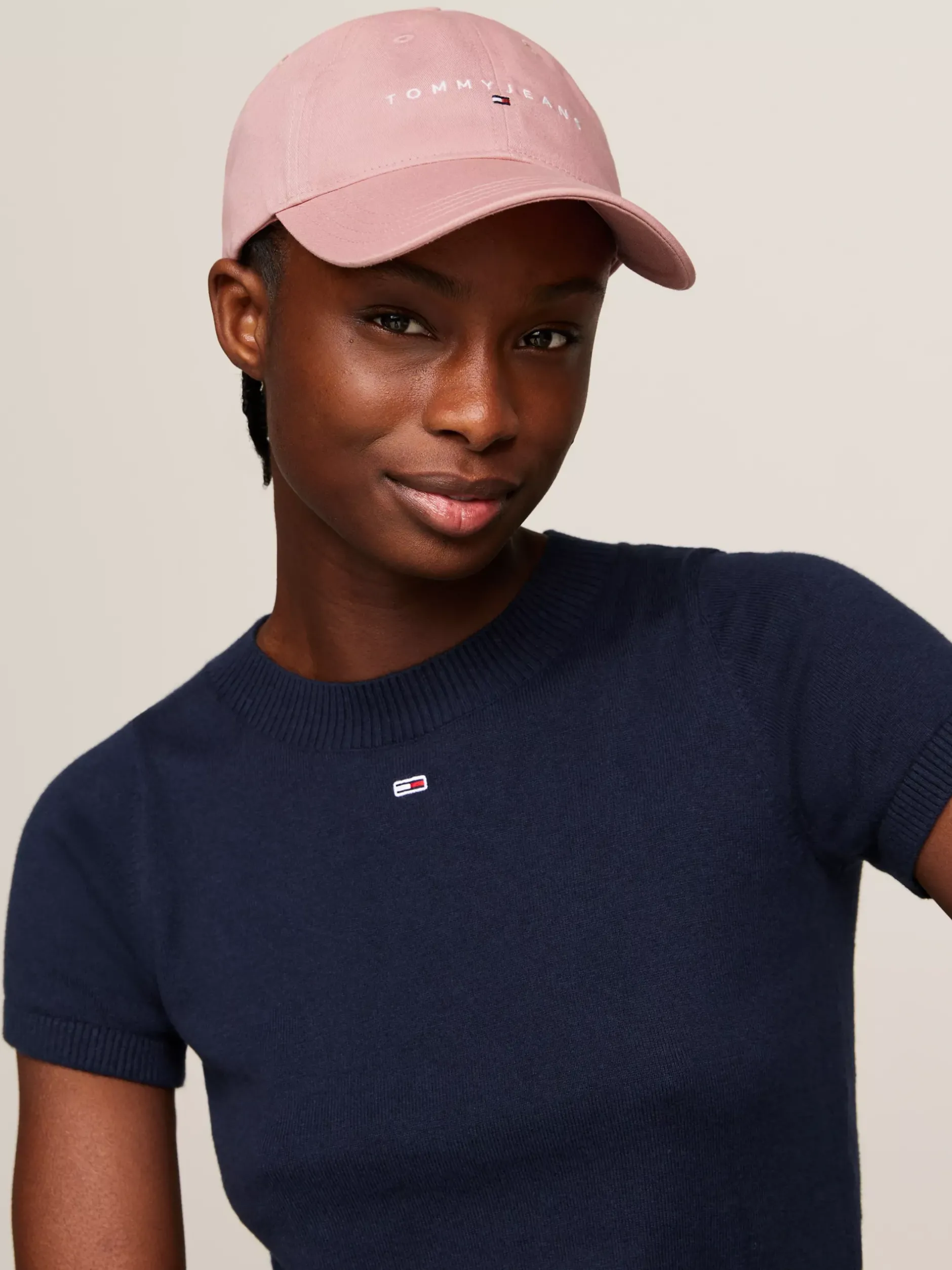 Czapki Z Daszkiem|Czapki I Szaliki*Tommy Hilfiger 6-panelowa Czapka Bejsbolowa Z Logo CHALKY PINK