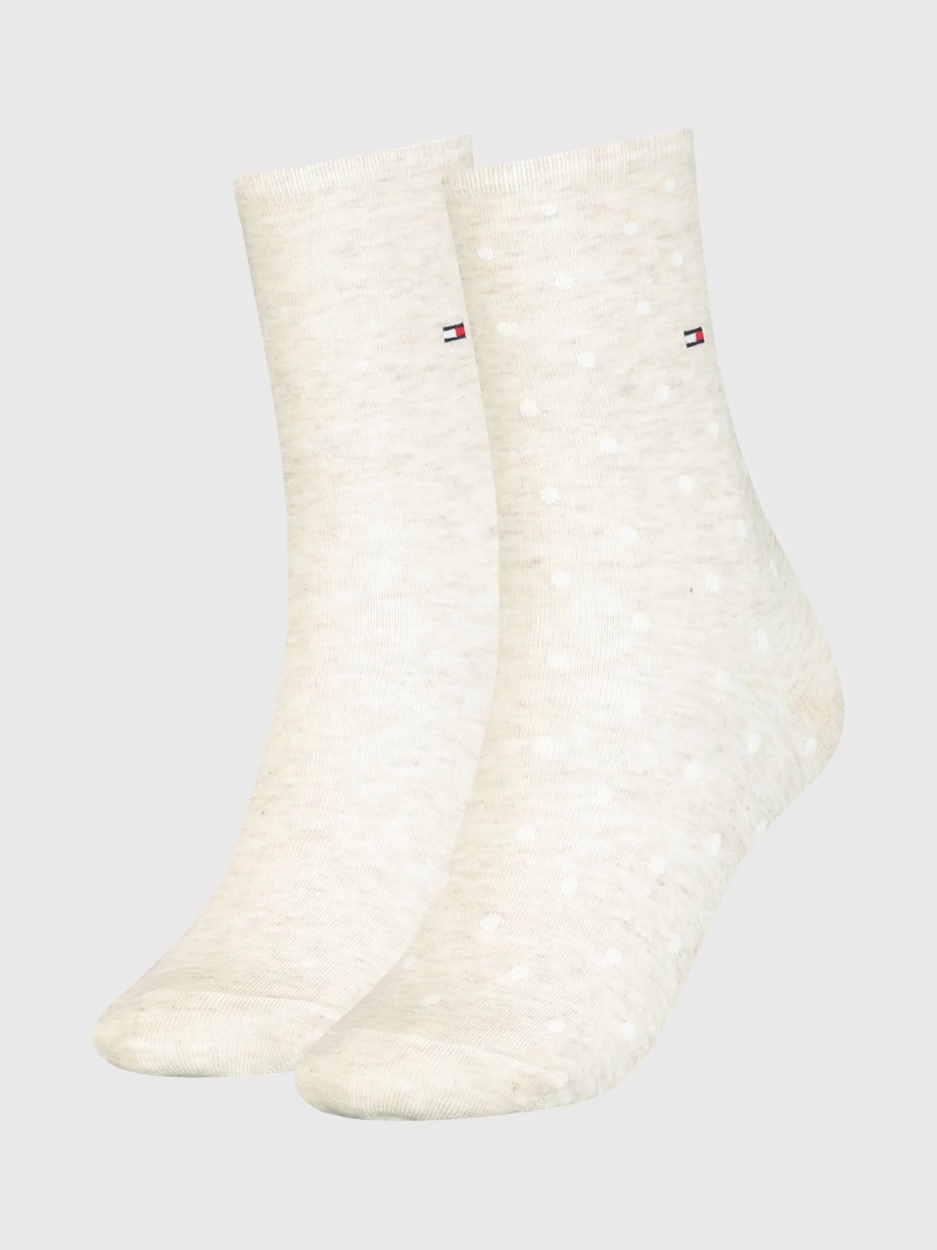 Skarpetki & Rajstopy*Tommy Hilfiger Para Metalicznych Skarpet W Groszki LIGHT BEIGE MELANGE