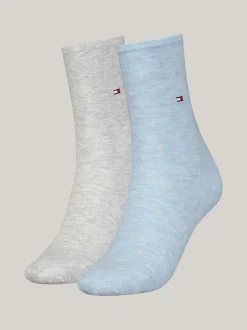Skarpetki & Rajstopy*Tommy Hilfiger Para Metalicznych Skarpet W Groszki LIGHT BLUE MELANGE