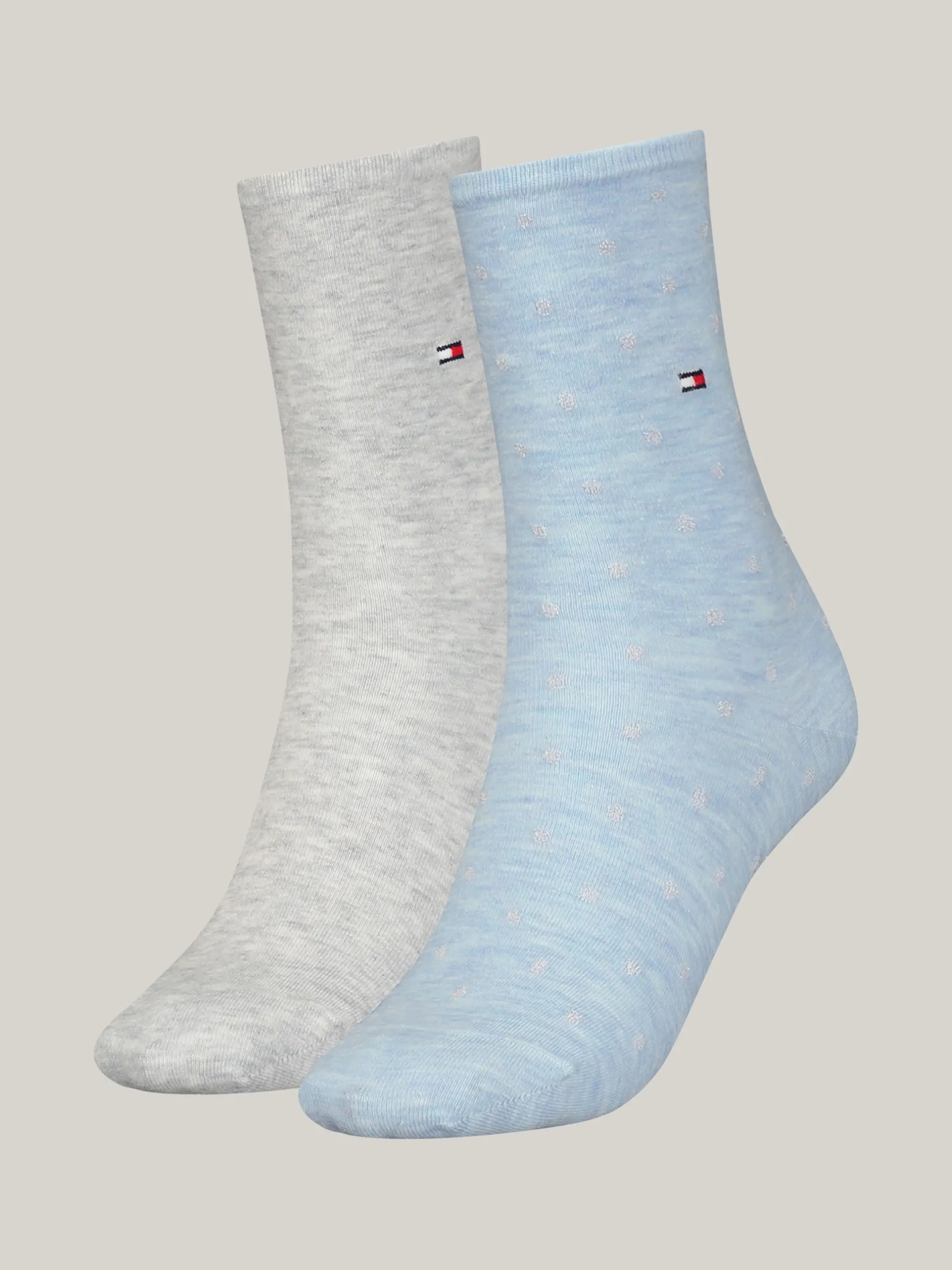 Skarpetki & Rajstopy*Tommy Hilfiger Para Metalicznych Skarpet W Groszki LIGHT BLUE MELANGE