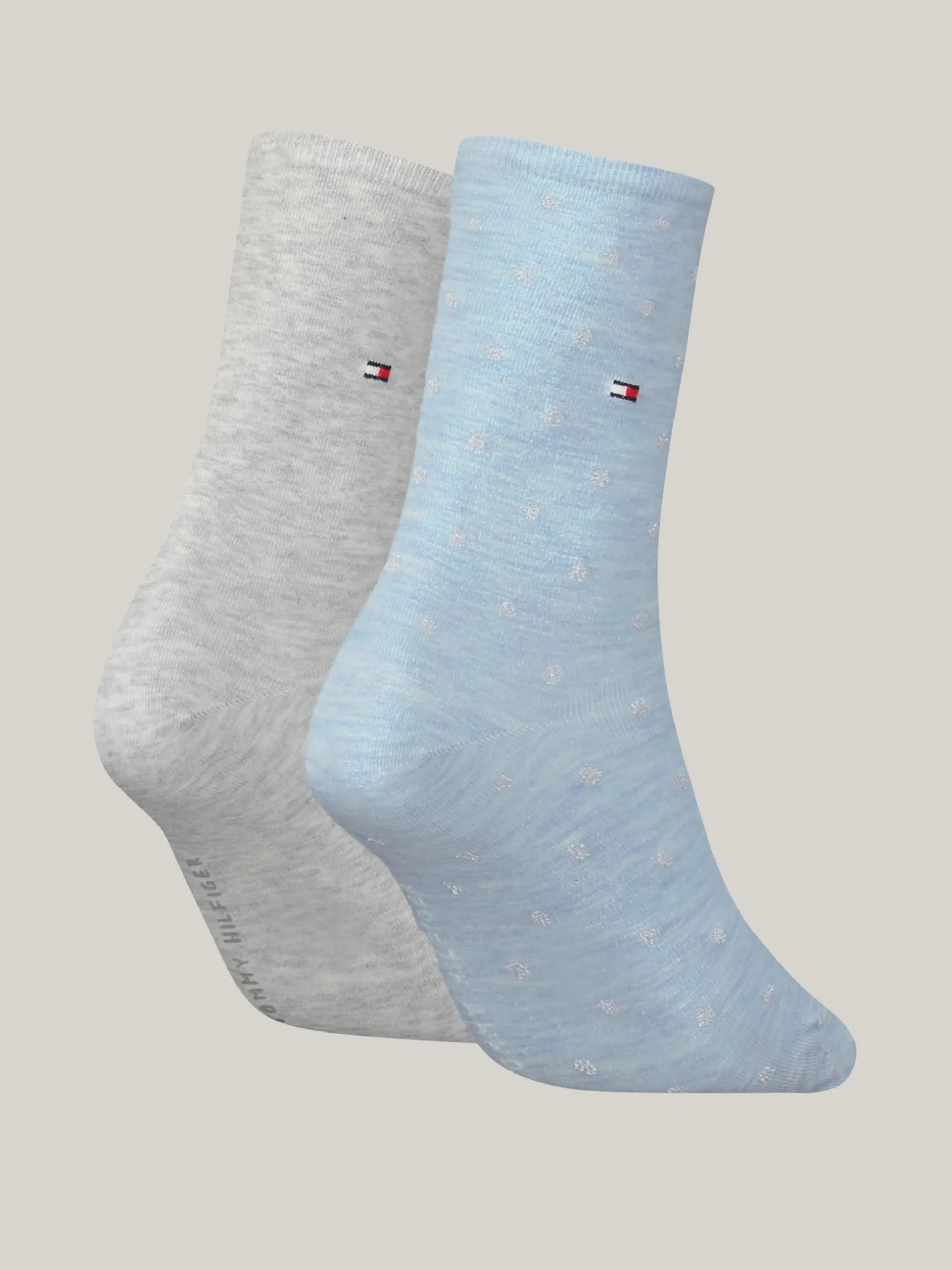 Skarpetki & Rajstopy*Tommy Hilfiger Para Metalicznych Skarpet W Groszki LIGHT BLUE MELANGE