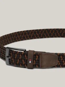 Paski*Tommy Hilfiger Pasek Corporate Ze Skóry TESTI DI MORO