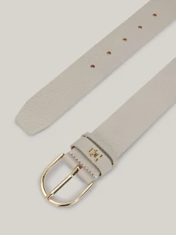 Paski*Tommy Hilfiger Pasek Essential Effortless Z Teksturowanej Skóry CLASSIC BEIGE
