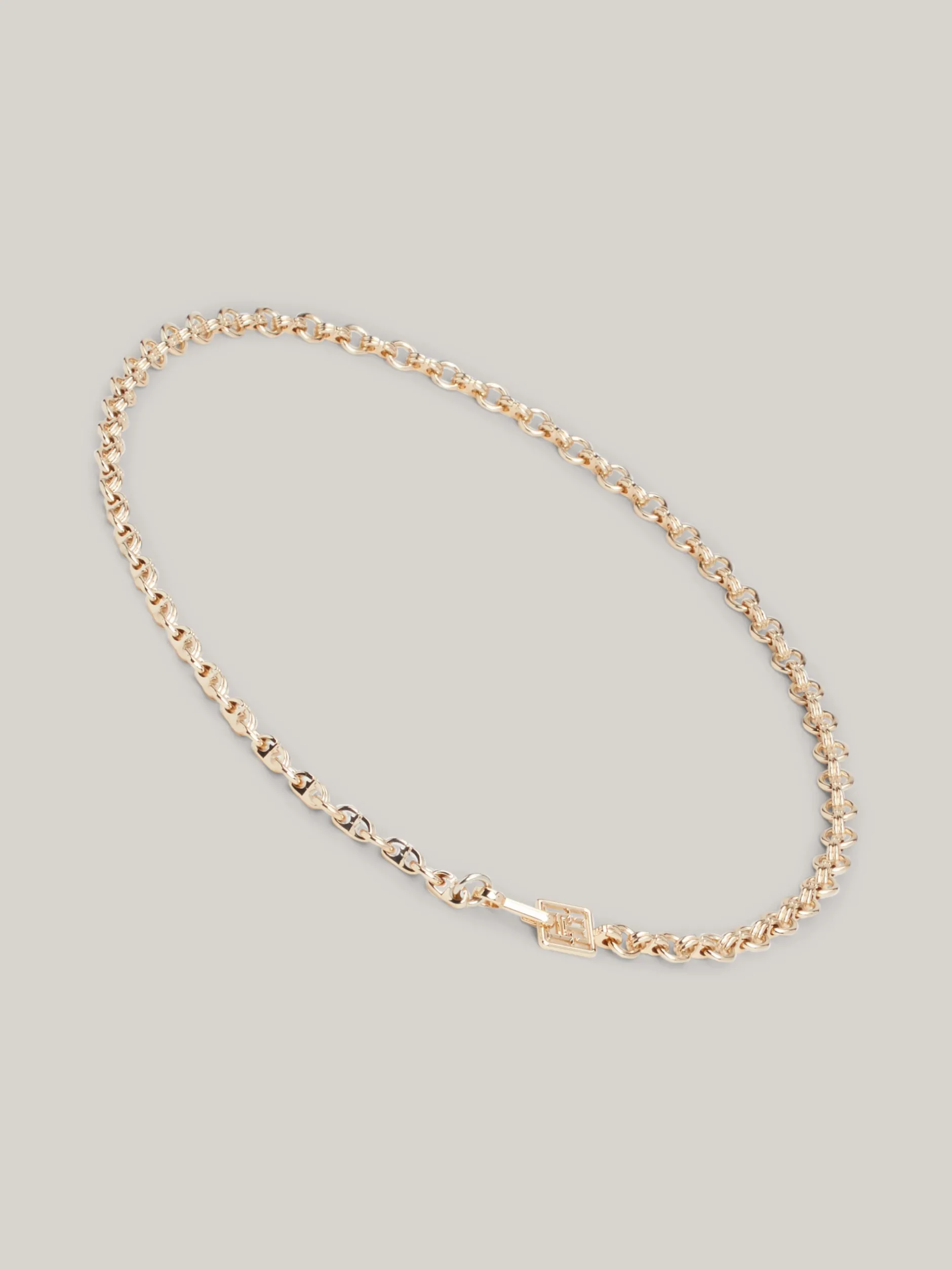 Paski*Tommy Hilfiger Pasek Z łańcuszka Z Monogramem TH GOLD ALLOVER 01
