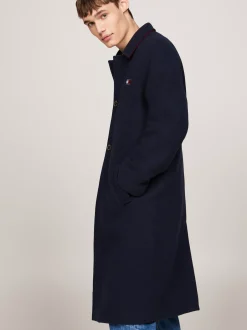 Kurtki & Płaszcze*Tommy Hilfiger Płaszcz O Wydłużonym Fasonie DARK NIGHT NAVY