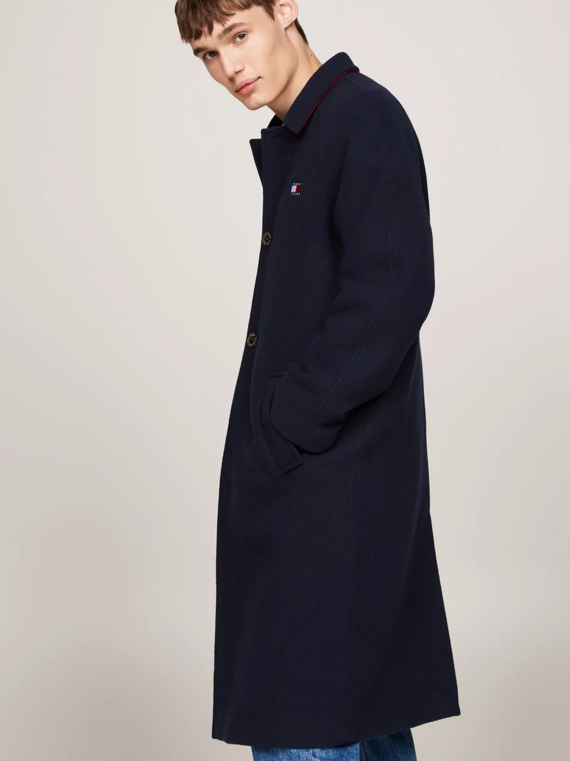 Kurtki & Płaszcze*Tommy Hilfiger Płaszcz O Wydłużonym Fasonie DARK NIGHT NAVY