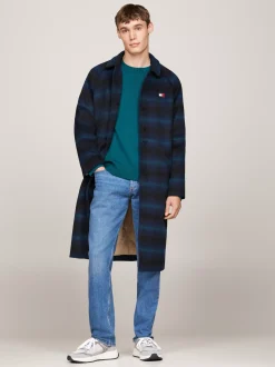 Kurtki & Płaszcze*Tommy Hilfiger Płaszcz O Wydłużonym Fasonie BLACK CHECK