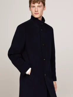 Kurtki & Płaszcze*Tommy Hilfiger Płaszcz Smart Casual Z Mieszanki Wełny DESERT SKY