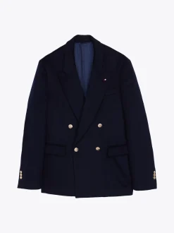 Kurtki & Płaszcze*Tommy Hilfiger Płaszcz Z Mieszanki Kaszmiru BLUE