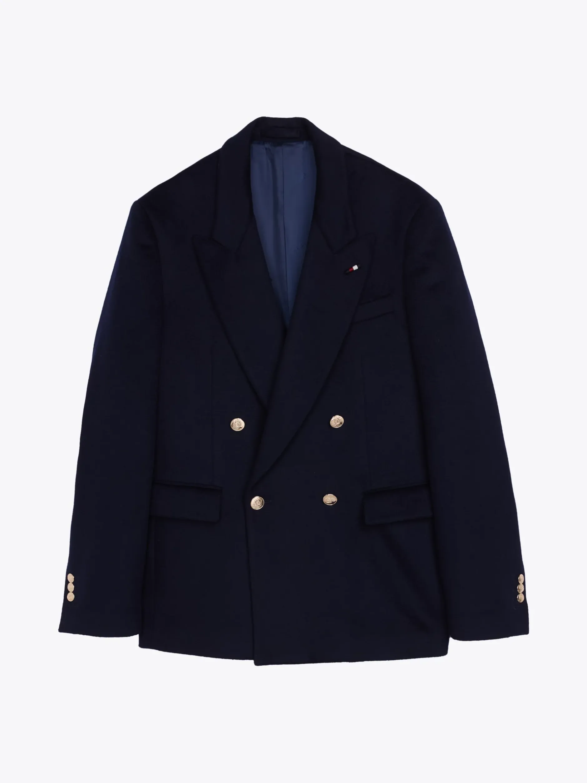 Kurtki & Płaszcze*Tommy Hilfiger Płaszcz Z Mieszanki Kaszmiru BLUE
