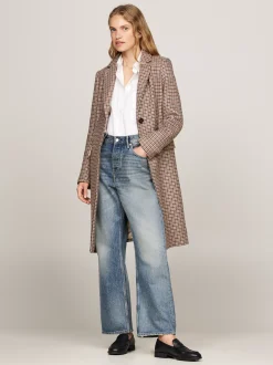 Kurtki & Płaszcze|Wełniane Płaszcze*Tommy Hilfiger Płaszcz Z Mieszanki Wełny W Pepitkę CASUAL WOVENS CHECK
