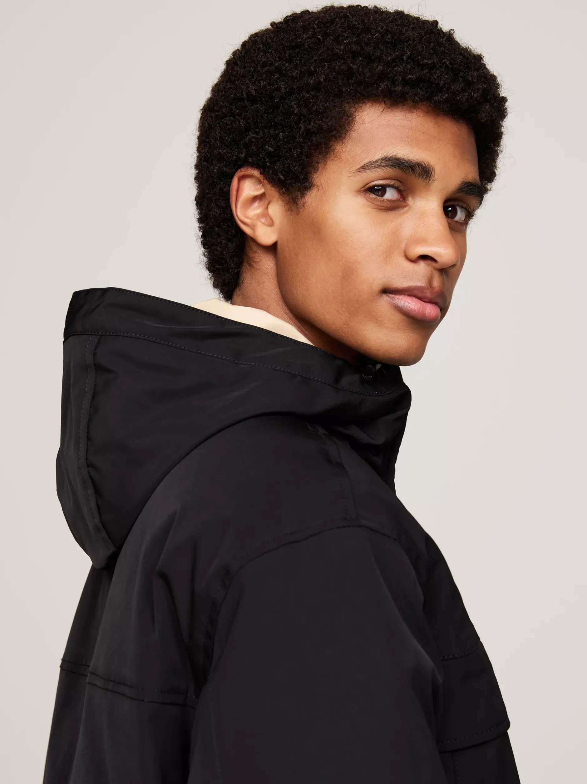 Kurtki & Płaszcze*Tommy Hilfiger Płócienna Kurtka Puchowa BLACK