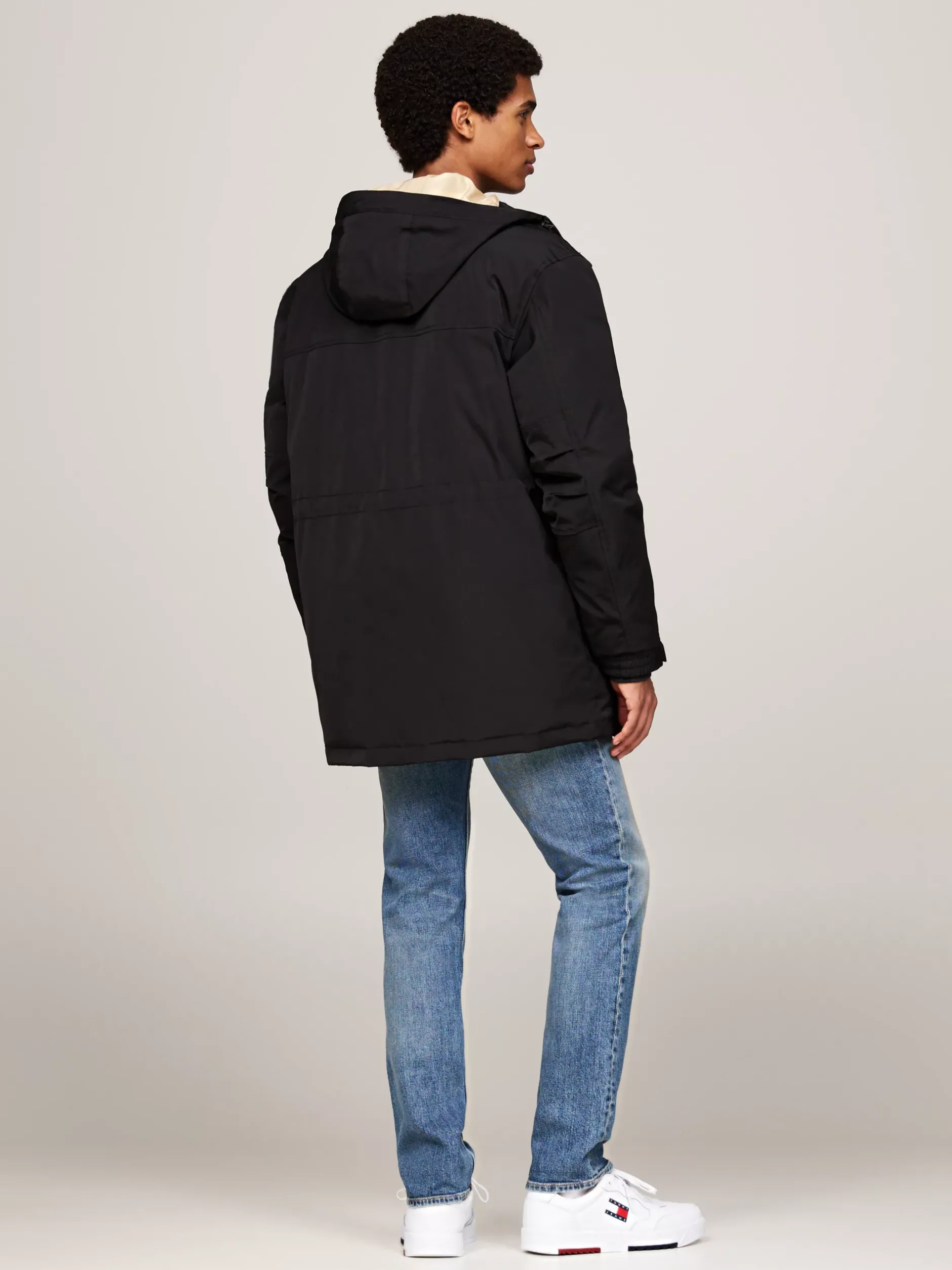Kurtki & Płaszcze*Tommy Hilfiger Płócienna Kurtka Puchowa BLACK