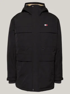 Kurtki & Płaszcze*Tommy Hilfiger Płócienna Kurtka Puchowa BLACK