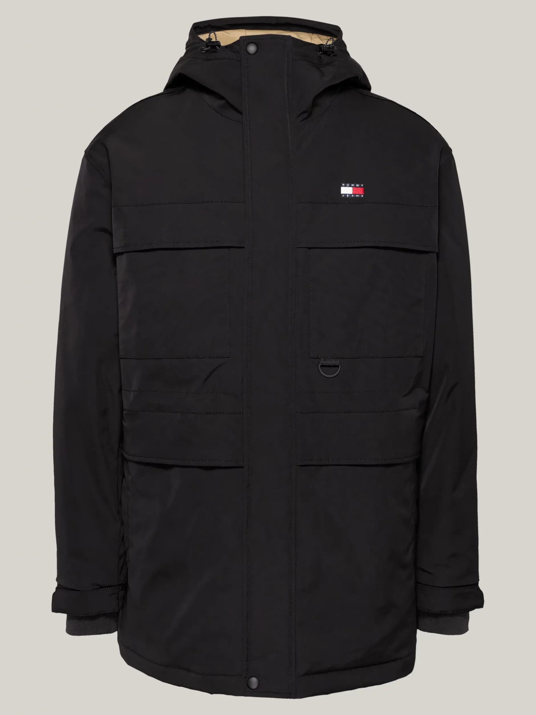 Kurtki & Płaszcze*Tommy Hilfiger Płócienna Kurtka Puchowa BLACK