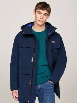 Kurtki & Płaszcze*Tommy Hilfiger Płócienna Kurtka Puchowa DARK NIGHT NAVY