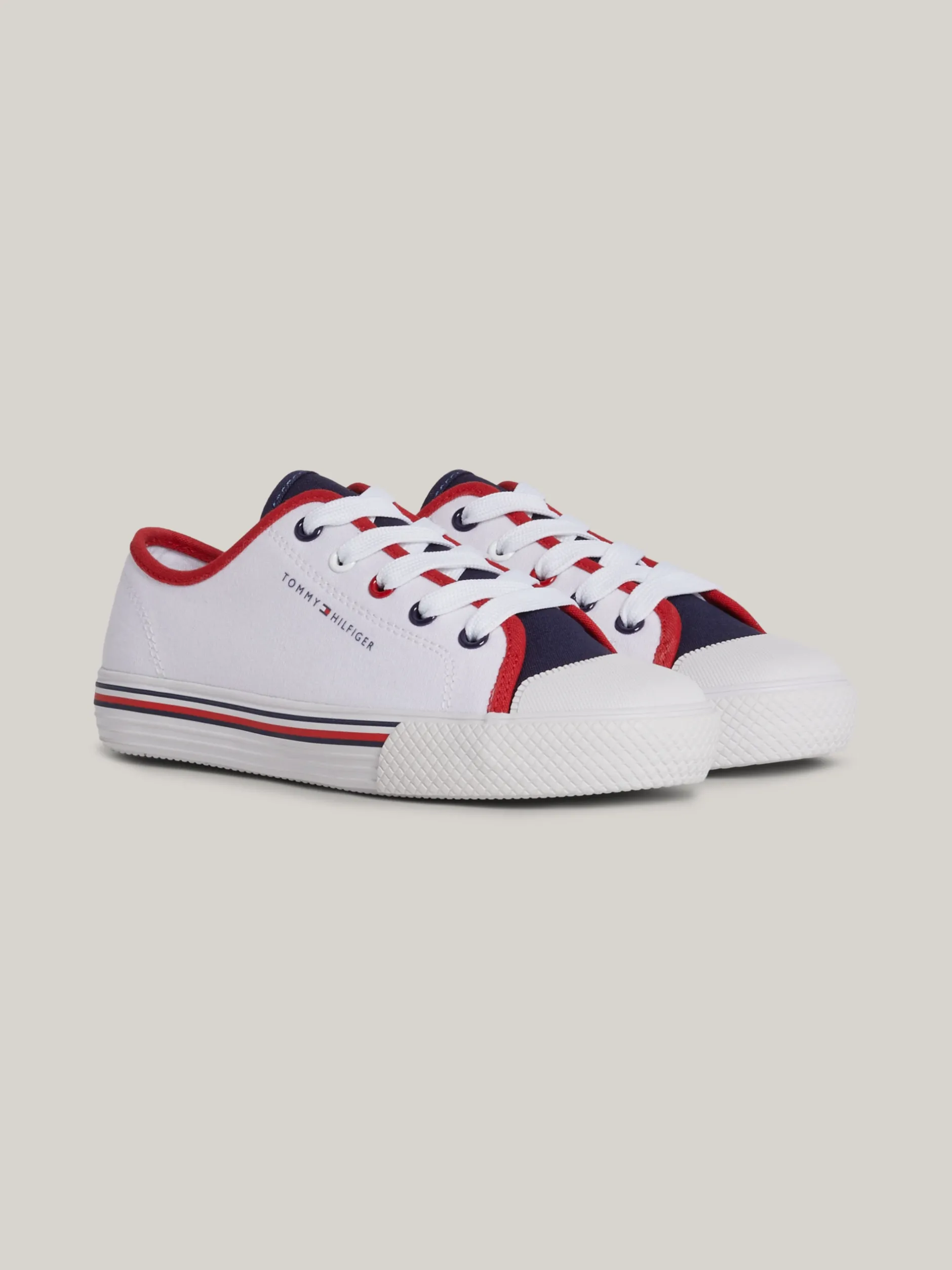 Obuwie I Akcesoria|Obuwie I Akcesoria*Tommy Hilfiger Płócienne Buty Sportowe Z Blokami Kolorów WHITE/BLUE/RED