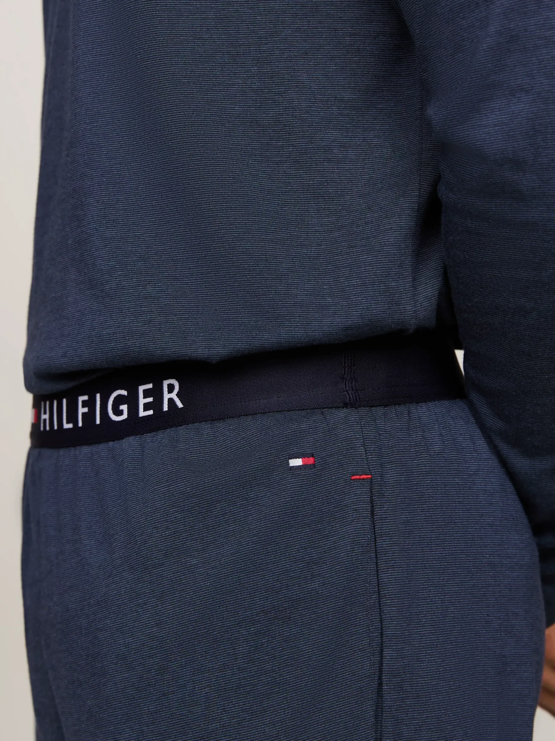 Piżamy*Tommy Hilfiger Piżama Z Dżerseju TH Original W Prążki DESERT SKY
