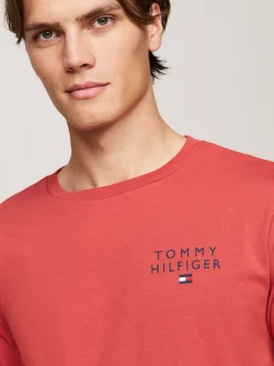 Stroje Kąpielowe*Tommy Hilfiger Piżama Z Długim Rękawem TH Original TERRA RED / MULTICO STRIPE