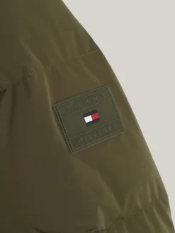 Kurtki & Płaszcze*Tommy Hilfiger Pikowana Kurtka Puchowa Adaptive Z Kapturem ARMY GREEN