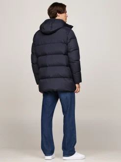 Kurtki & Płaszcze*Tommy Hilfiger Pikowana Puchowa Parka Z Kapturem DESERT SKY