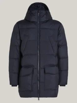 Kurtki & Płaszcze*Tommy Hilfiger Pikowana Puchowa Parka Z Kapturem DESERT SKY