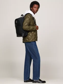 Plecaki*Tommy Hilfiger Plecak Kopułowy O Mieszanych Fakturach BLACK