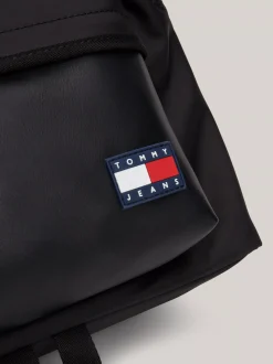 Plecaki*Tommy Hilfiger Plecak O Fasonie Kopułowym Z Logo BLACK