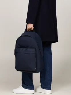 Plecaki*Tommy Hilfiger Plecak O Fasonie Kopułowym Z Teksturowanym Logo SPACE BLUE