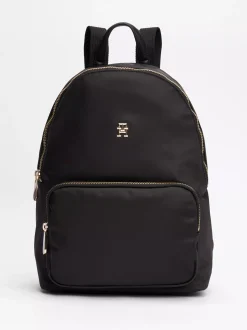 Plecaki*Tommy Hilfiger Plecak TH Emblem Z Plakietką BLACK
