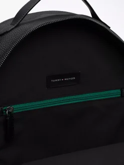 Plecaki*Tommy Hilfiger Plecak TH Monogram O Groszkowanej Fakturze BLACK