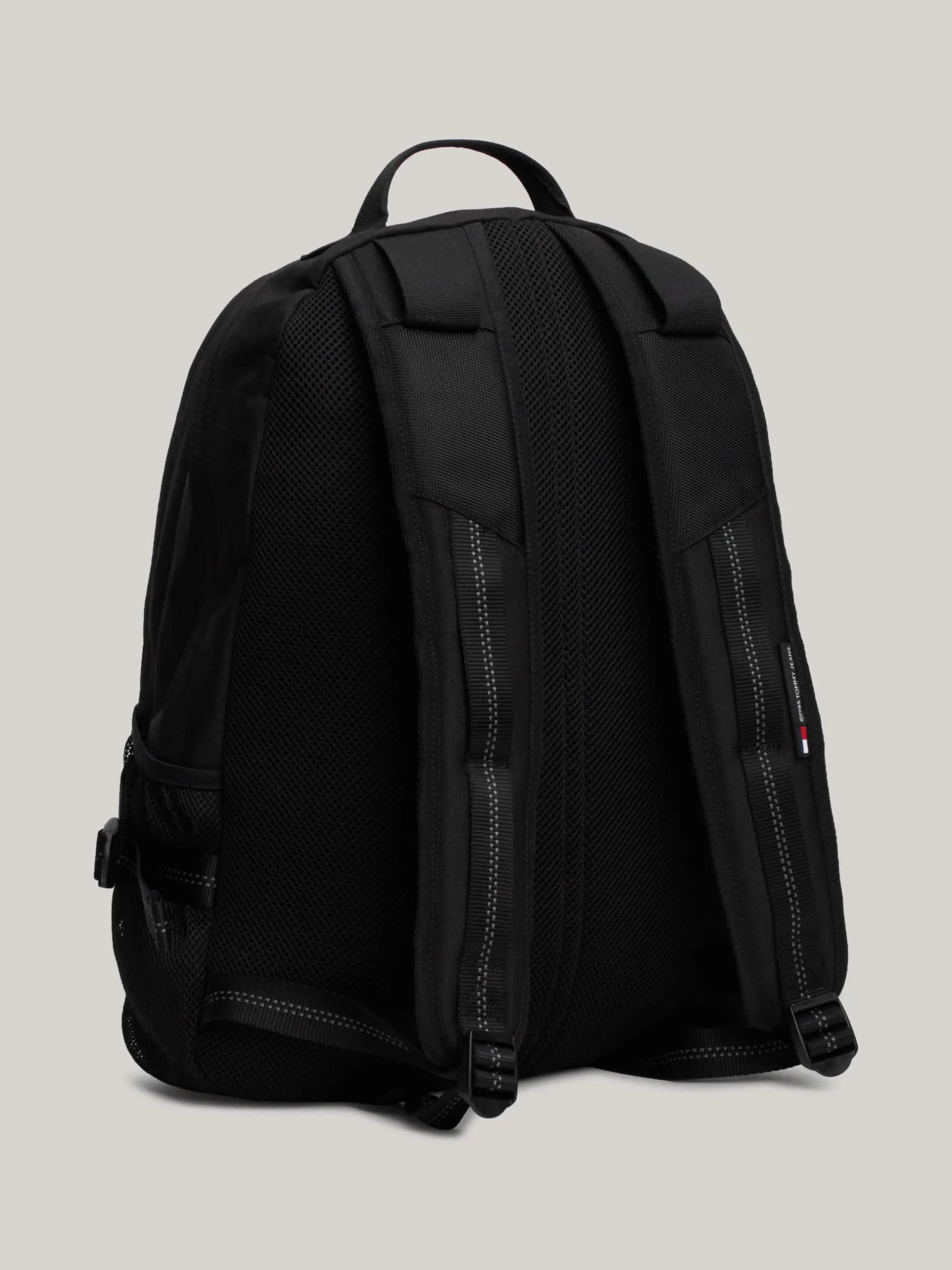 Plecaki*Tommy Hilfiger Plecak W Bloki Kolorów Z Powlekanym Gumą Logo BLACK