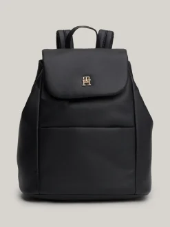 Plecaki*Tommy Hilfiger Plecak Z Klapą I Monogramem TH BLACK
